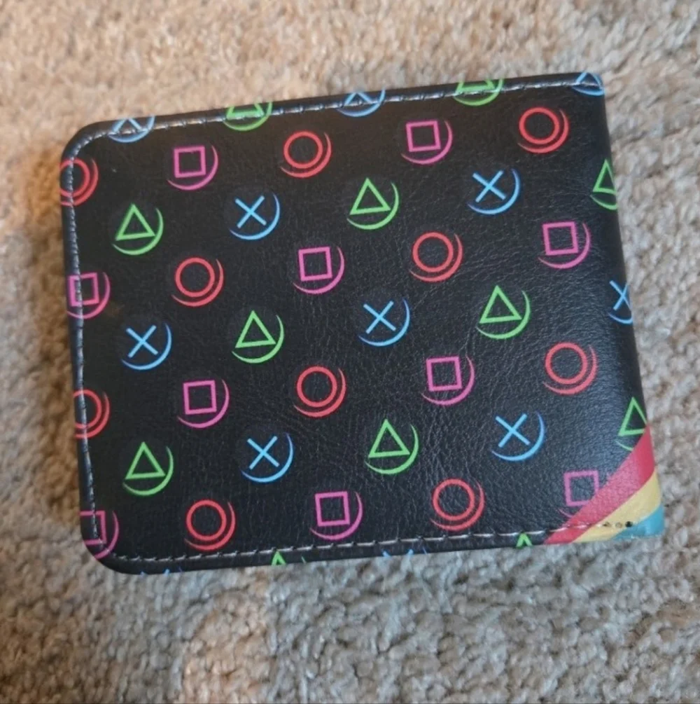 New Sony Playstation anime manga leather wallet